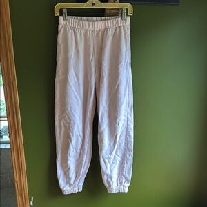 Brandy Melville White Track Pants Relaxed Fit Joggers